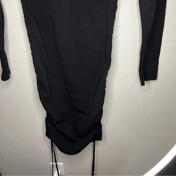 Lioness Black Easy‎ Village Long Sleeve Cinched Sides Sweater Dress - Image 5