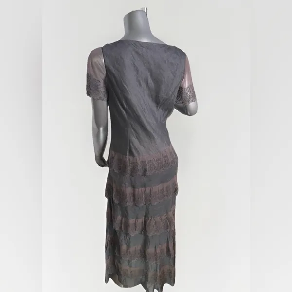 Sundance Sz 10 Women Maxi Dress Lace Tiered Linen Embroidered Whimsy Fairy Boho - Image 7