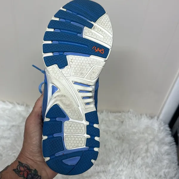 Ryka Dynamic Womens Cross Trainer blue Mesh Lace Up Sneakers Size 8.5 - Image 5