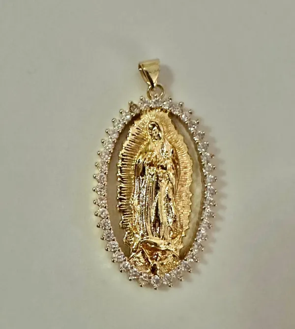 Gold Plated Guadalupe Pendant - Image 2