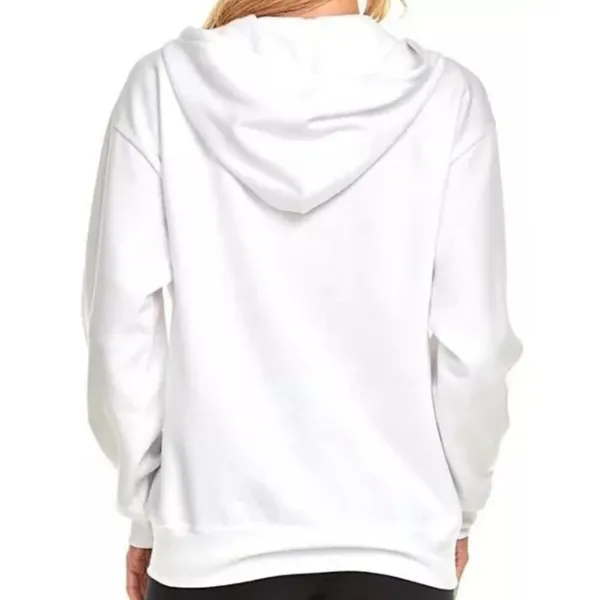 DISNEY Winnie The Pooh Women's Full Zip Sweatshirt Hoodie XL White NWT #33 - Image 2