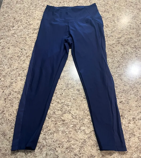 TJ Maxx Navy Blue Mesh Detailing Leggings - Image 2