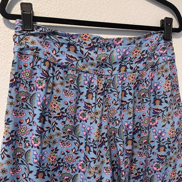 Boden Size-8/UK-12 Blue Ruched Waistband‎ Shorts Dusty Oriental Meadow - Image 10