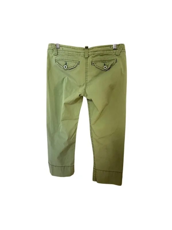 Y2K Vintage Anthropologie Ett:Twa Capri Low Rise Chino Sage Green Sz 2 - Image 3