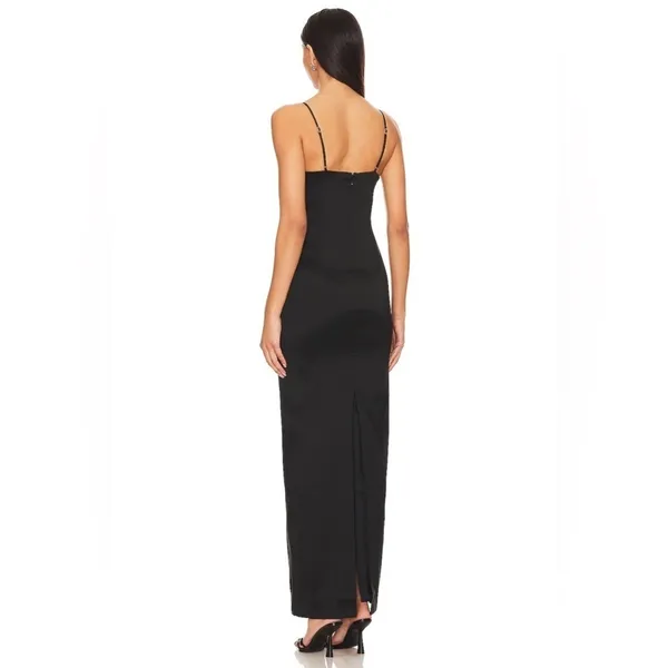 NWT Lovers & Friends Ricky Maxi Dress Black Back Slit Sleeveless Size Small - Image 2