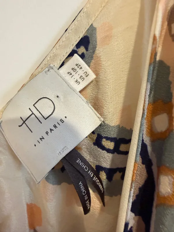Anthropologie HD in Paris Moonset Silk Camisole Tank Size US 10 Petite Paisley - Image 2