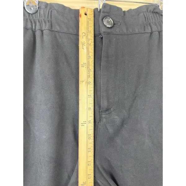 Zara Women’s Black Paperbag Waist High Rise Elastic Waist Tapered Pants Size M - Image 9