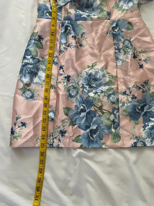 Lulus Soiree Darling Pink Floral Bow Off-the-Shoulder Mini Dress - Image 10