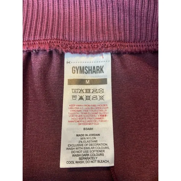 Gymshark Vital Seamless 2.0 High Rise Joggers Baked Maroon Marl Size Medium Run‎ - Image 7