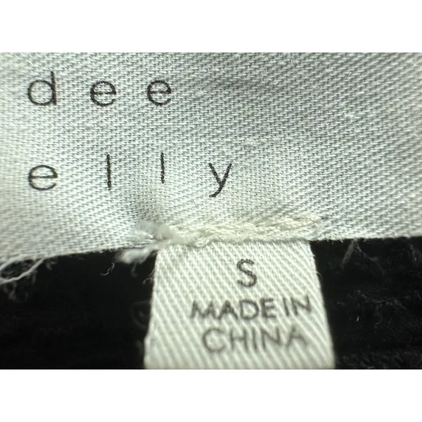 dee elly Babydoll Black Eyelet Square Neck 100% Cotton Cropped Tank Women's Sz S - Image 8