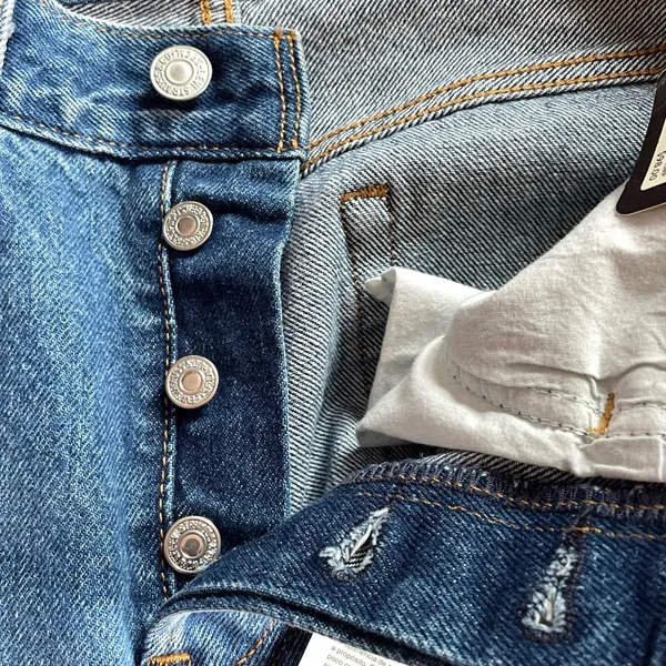 Levi’s Wedgie Straight Jeans Women’s 27x28 Blue High Rise Distressed 100% Cotton NWT - Image 8