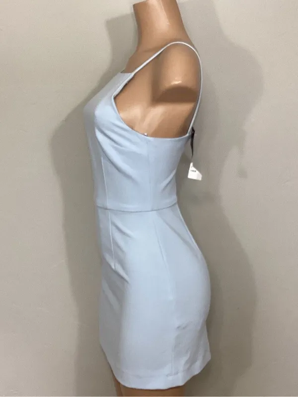 New. French Connection baby blue mini dress. MSRP $168. Size 6 - Image 9