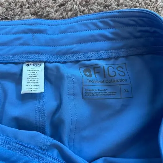 FIGS Blue Scrub Pants Size XL - Image 3
