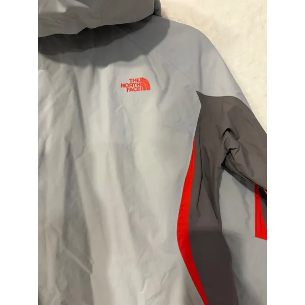 The North Face Womens Rain Jacket Size M Grey Red Colorblock Full Zip Shell A6FB - Image 11