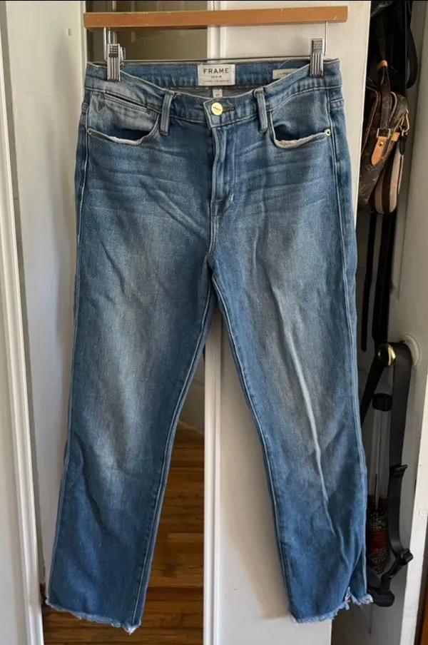 Frame Blue Le High Straight Leg Jeans - Image 5