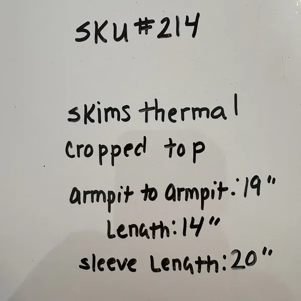 SKIMS Waffle Henley Long Sleeve Crop Top Size XS‎ - Image 7
