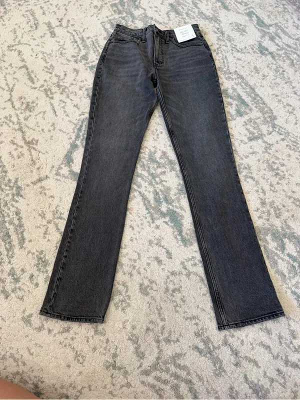 Abercrombie 90’s Skinny High Rise Jeans 27L Washed Black NWT - Image 2
