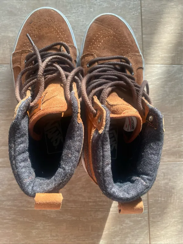 Vans ard Sk8 Hi Chestnut Plaid Sneakers Shoes Women 6.5 - Image 7