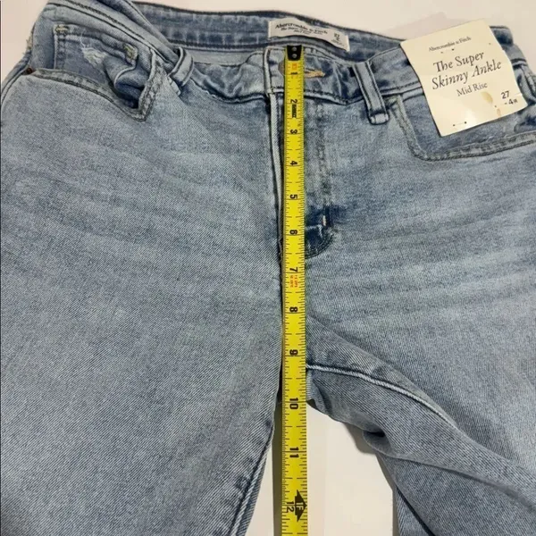 Abercrombie & Fitch Light blue The super Skinny Ankle Jeans NWT - Image 7