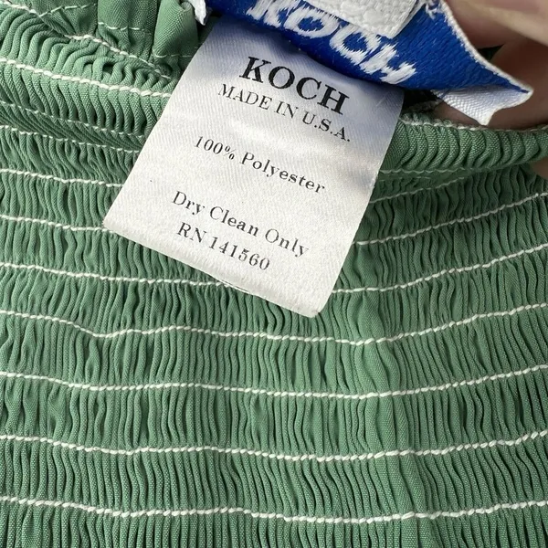 KOCH Erica Shorts Women's Size XS Skirt Skort Pleated Green Pull On Smocked Boho - Image 9
