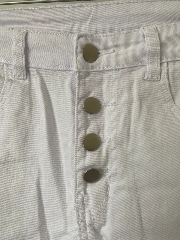 SheIn White High Waisted Jeans - Image 5