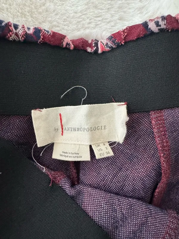 Anthropologie Patterned Bell Bottom Pants - Image 6