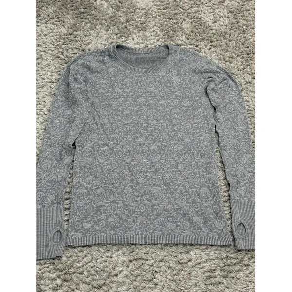 Lululemon Swiftly Tech Long Sleeve T-Shirt Top Women’s Size 10 18x28 Gray - Image 2