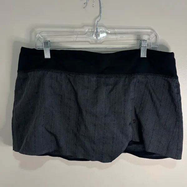 Brooks PureProject Running Skort XL Gray Herringbone Athletic Skirt Shorts - Image 3