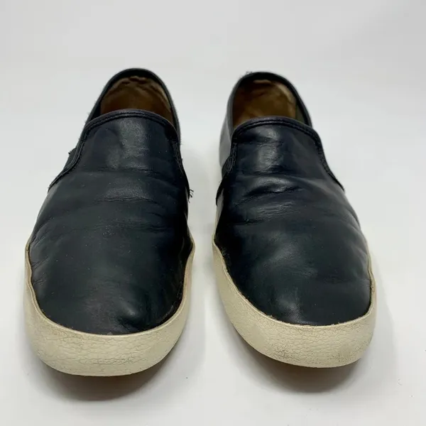 Frye Dylan‎ Slip On Sneakers in Black Leather Size 8.5 - Image 2