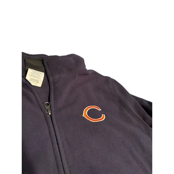 Chicago Bears Full-Zip Fleece Jacket XXL Navy Blue - Image 9