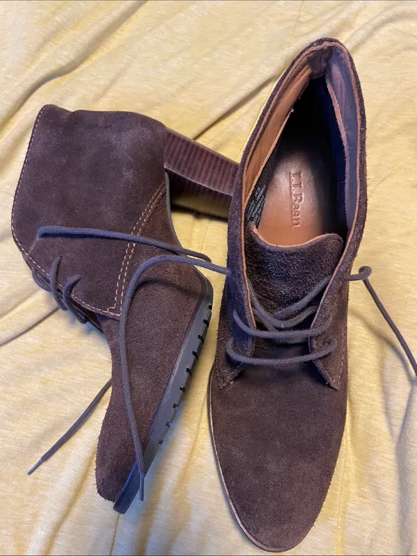 L.L. Bean Women's Suede Ankle Boots - Dark Brown - Image 4