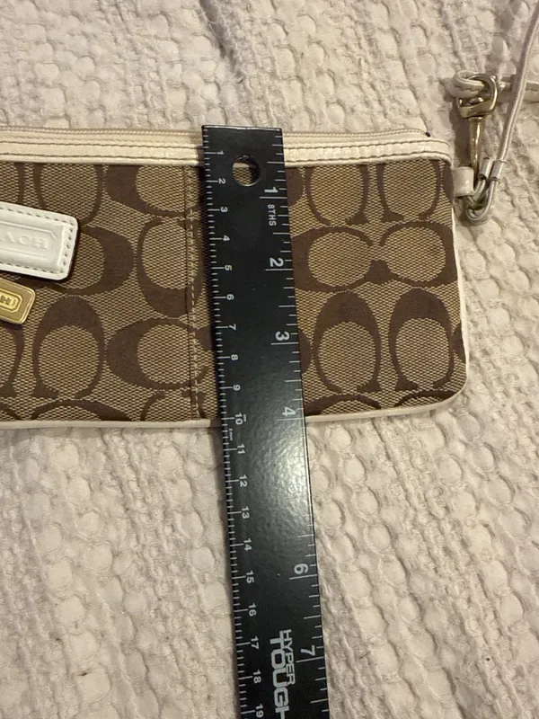 Coach Signature Canvas and Patent Leather Stripe Wristlet - Image 8