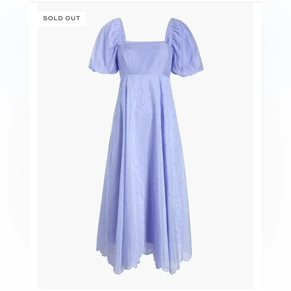 NEW‎ Hill House The Matilda Dress in Hyacinth Organza Dot Size XS - Image 5