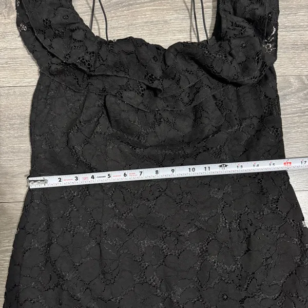 TOBI Black Lace Ruffle Off the‎ Shoulder Mini Whimsigoth Dress XL Dark Romantic - Image 12