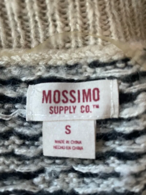Mossimo Supply Co. Cream Open-Front Cardigan with Pink, Teal & Black Accents - Image 4