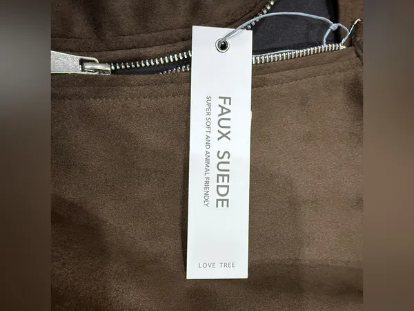 NWT Love Tree Brown Faux Suede Willa Jacket - Image 7