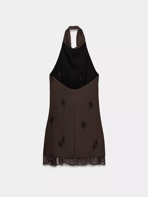 Nwt Zara Halter Lingerie Style Dress Size S - Image 9