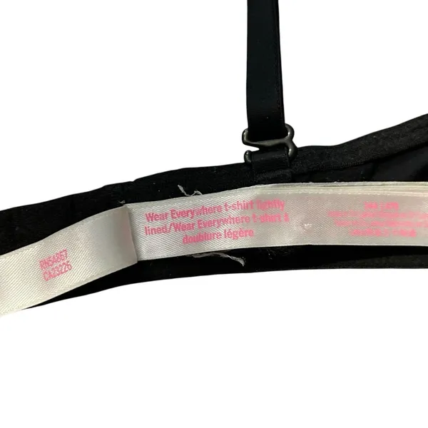 Victorias Secret PINK Wear Everywhere T-Shirt Bra Black Celestial Moon 34A - Image 7
