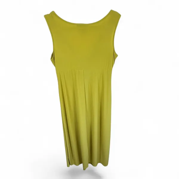 Antthony Womens Chartreuse Yellow Green Ring‎ Detail Wrap Midi Dress Medium USA - Image 2