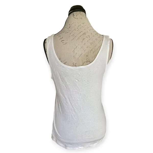 A New Day Womens White Tank Top Large Ribbed Sleeveless Minimalist Fall Winter - Image 4