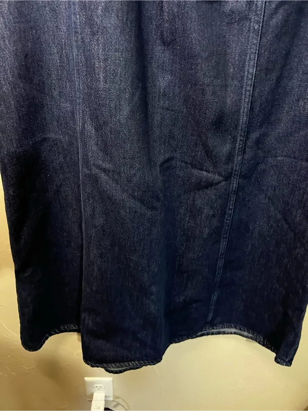 Zara Dark Wash Denim Maxi Skirt High Rise Minimalist 90s Y2K - Image 7