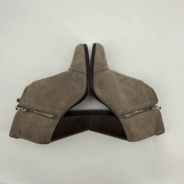 Rag & Bone Suede Block Heel Ankle Boots Taupe Side Zip Size EU 40 US 9‎ - Image 4
