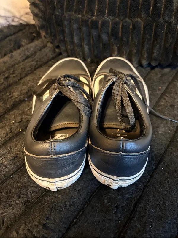 Vans Black and White Old Skool Low Top Sneakers - Image 5