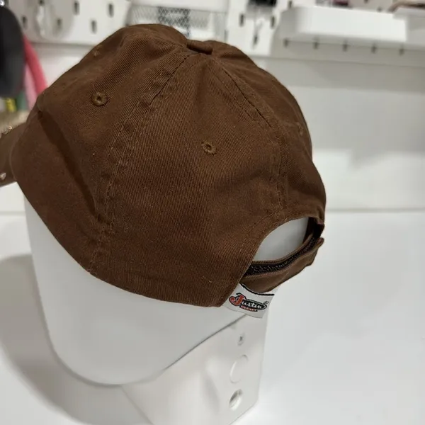 Justin Boots Chocolate Brown Embroidered Cap EUC - Image 3