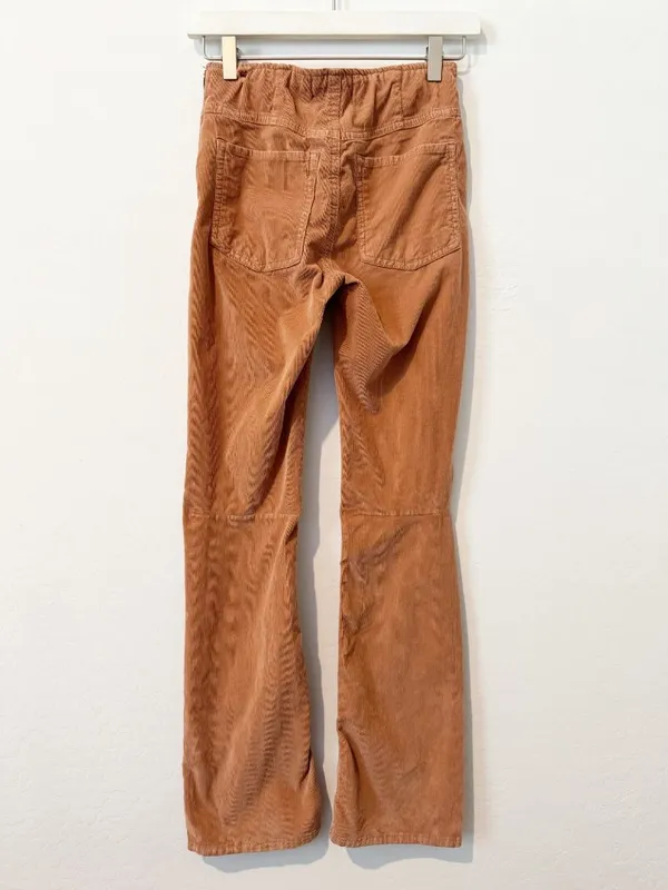 Free People We The Free Pants Size 27 Cognac Brown Corduroy‎ Slim Flare Western Forest Fairy - Image 11