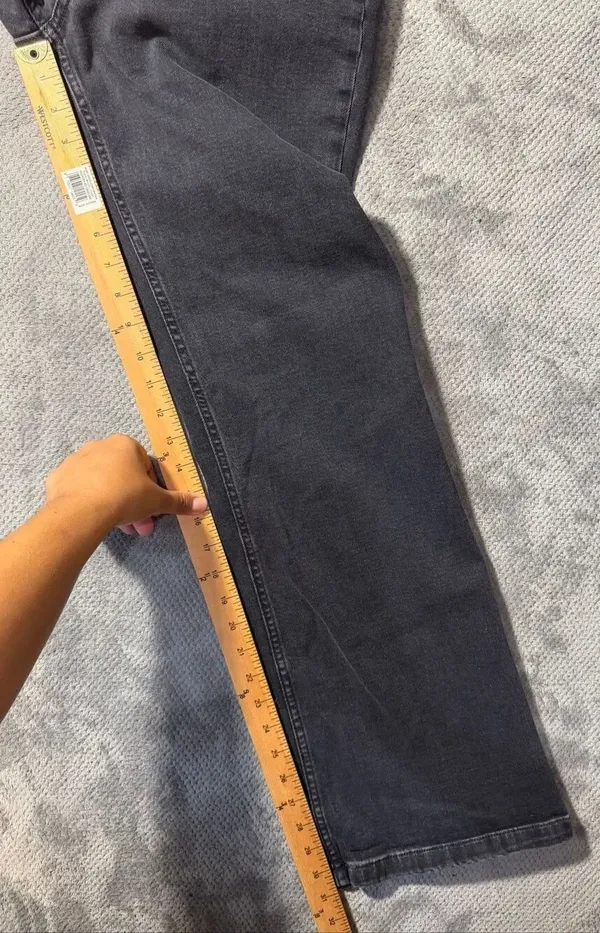 GAP ’70s Flare High Rise Jeans Women’s 31/12R Black Wash Patch Pocket Stretch De - Image 11