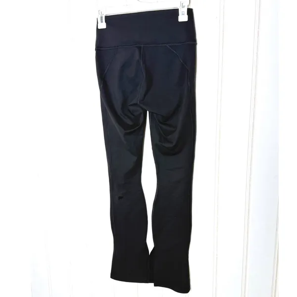 Fabletics Black High Waisted Split Hem Flare Leggings Sz Small - Image 9