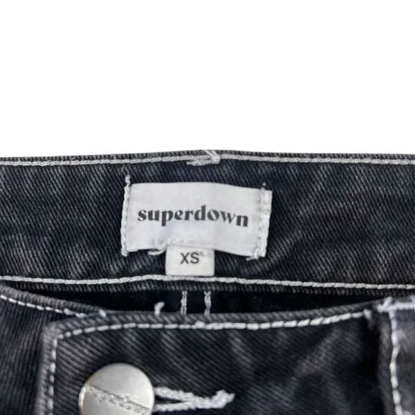 Superdown Natt Baggy Cargo Black Wide Leg Jeans Size XS - Image 13