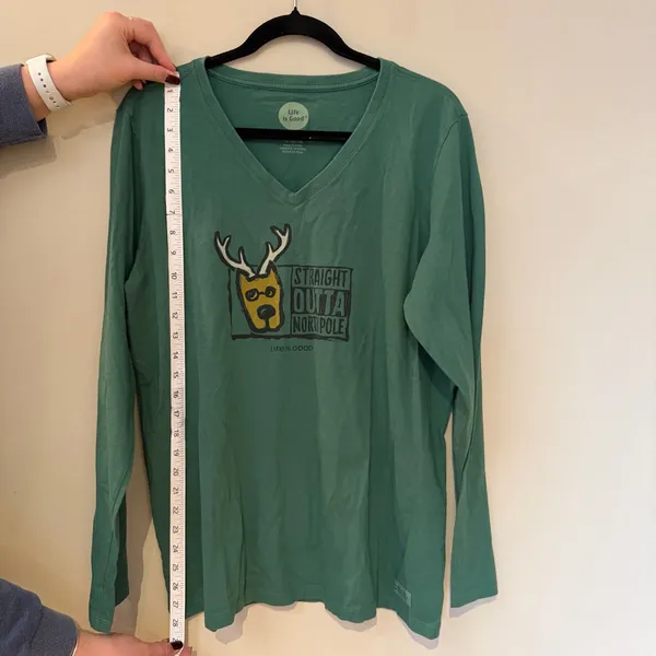 Life is Good Straight Outta the North Pole Long Sleeve Top - Image 4