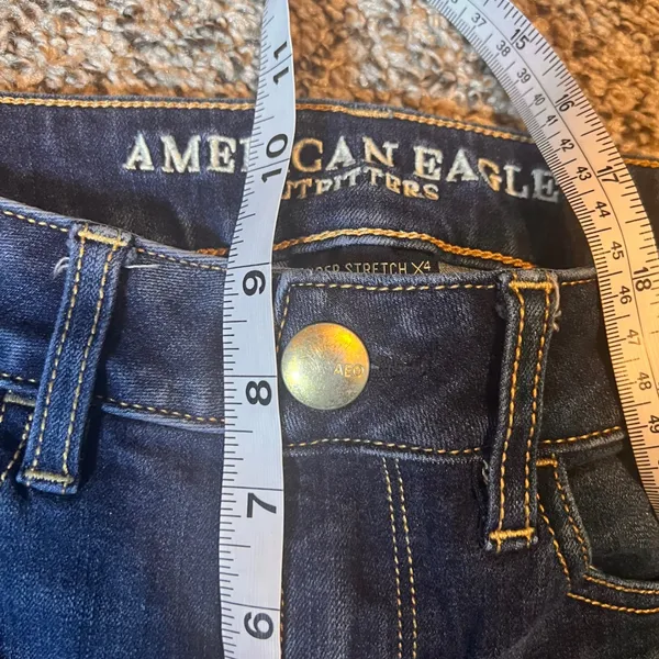 American Eagle Super Stretch X4 Dark Wash‎ Denim Jeans - Size 2 Short - Image 5
